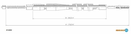 Трос ручного гальма ADRIAUTO 470202