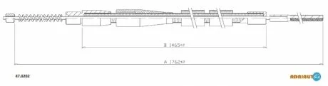 Трос ручного гальма ADRIAUTO 470202