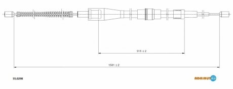 Трос ручного гальма ADRIAUTO 550298