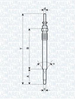 Свічка розжарювання MAGNETI MARELLI 062900009304