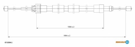 Трос ручного гальма ADRIAUTO 0702041