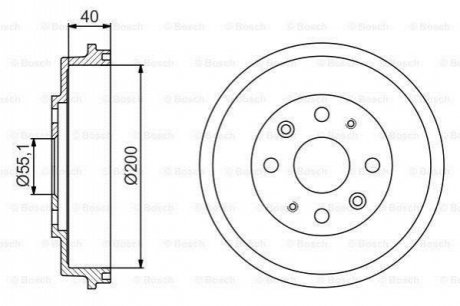 Барабан гальмівний BOSCH 0986477191