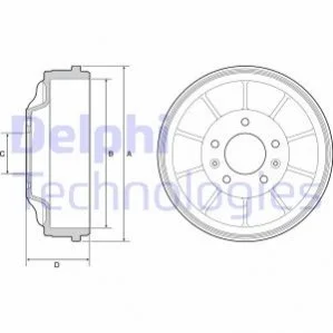 Барабан гальмівний DELPHI BF562