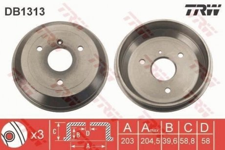 Гальмівний барабан TRW DB1313