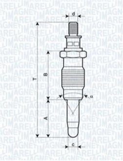 Свіча розжарювання MAGNETI MARELLI 062900005304