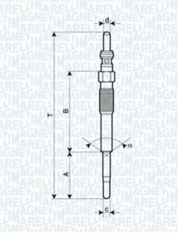 Свіча розжарювання MAGNETI MARELLI 062900080304