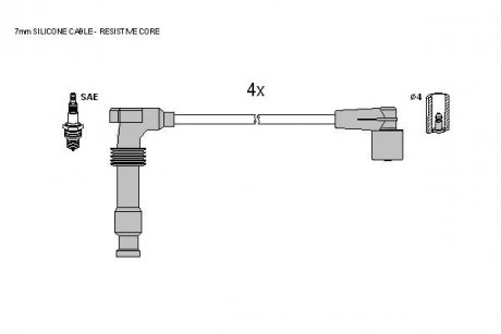 Кабелі запалювання STARLINE ZK9822
