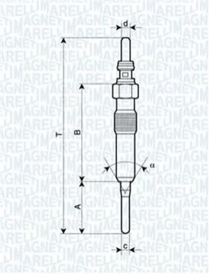Свіча розжарювання MAGNETI MARELLI 062900087304 (фото 1)