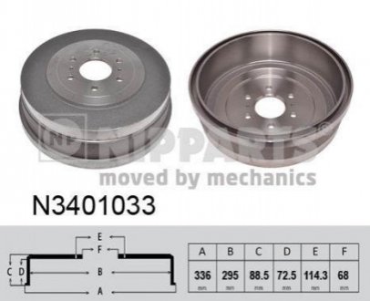 Гальмівний барабан NIPPARTS N3401033