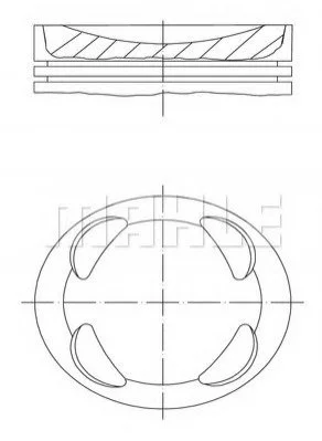 Поршень 77,5 (+0,50) MAHLE / KNECHT 081PI00104002 (фото 1)