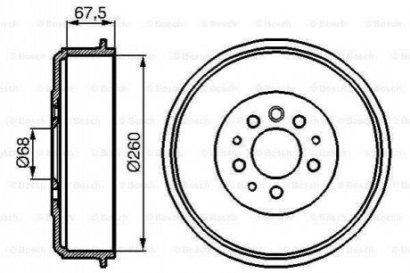 Гальмівний барабан BOSCH 0986477046