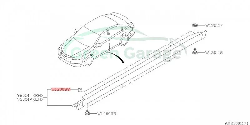 Клипса пластиковая SUBARU 909130088 (фото 1)