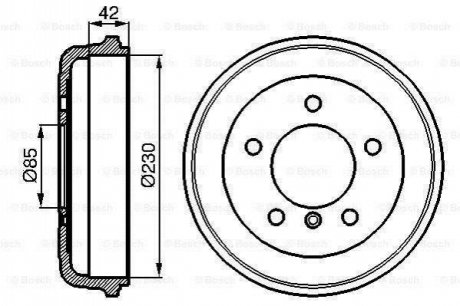 Гальмівний барабан BOSCH 0986477101