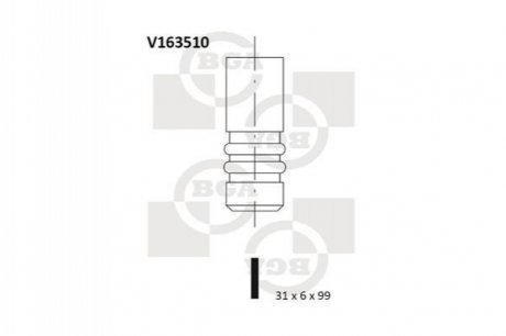 Клапан двигуна BGA V163510