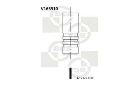 Клапан двигуна BGA V163910