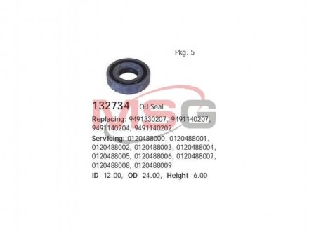 Сальник гумометалевий HC-CARGO 132734