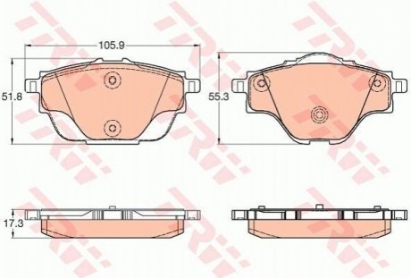 Гальмівні колодки TRW GDB2034