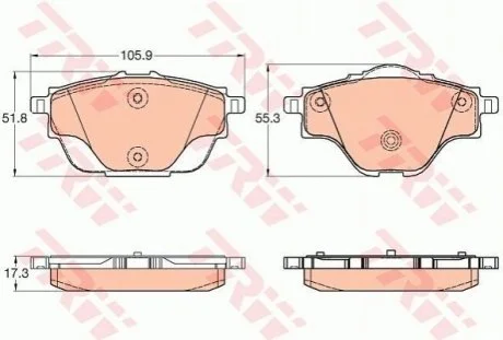 Гальмівні колодки TRW GDB2034