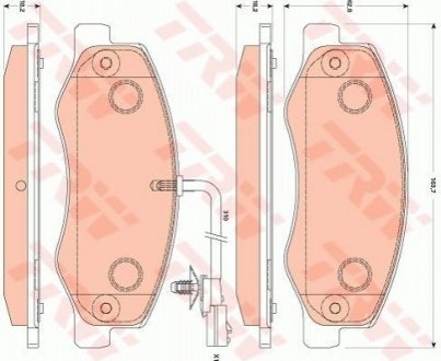 Гальмівні колодки TRW GDB1885