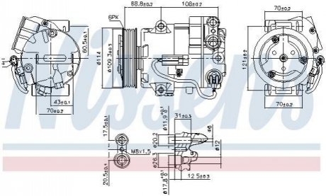 KOMPRESOR KLIMAT. NISSENS 890058