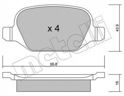 Гальмівні колодки METELLI 2203241 (фото 1)