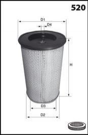 Фільтр повітряний MECAFILTER EL3763