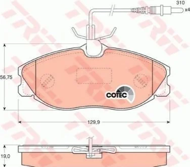 Гальмівні колодки TRW GDB1194