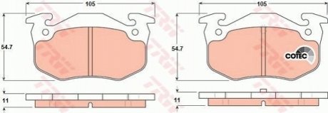 Гальмівні колодки TRW GDB1305