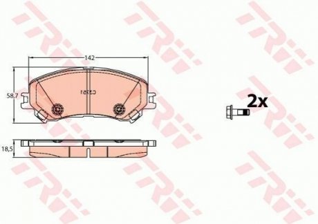 Гальмівні колодки TRW GDB2152