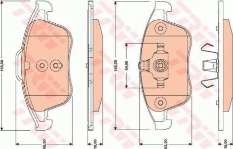 Гальмівні колодки TRW GDB1788