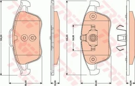 Гальмівні колодки TRW GDB1788