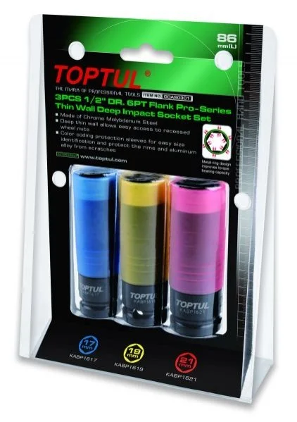 Набор головок 1/2" для шиномонтажа 3ед. Pro-Series TOPTUL GDAS0301 (фото 1)