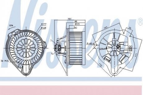 Вентилятор салону NISSENS 87170