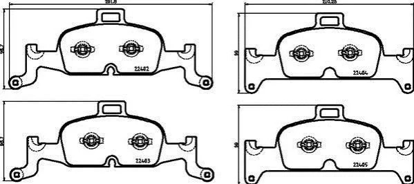 Гальмівні колодки BREMBO P85164 (фото 1)