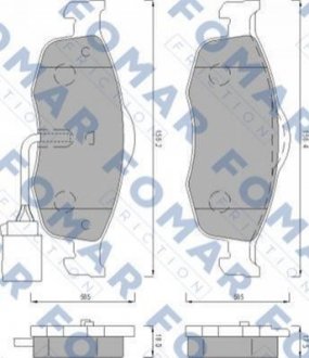 Гальмівні колодки FOMAR FO493081