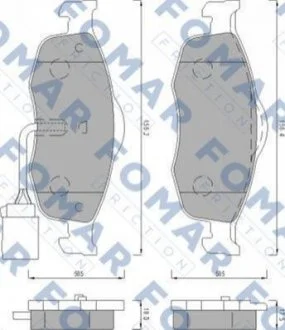 Гальмівні колодки FOMAR FO493081