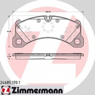 Колодки гальмівні ZIMMERMANN 246851701