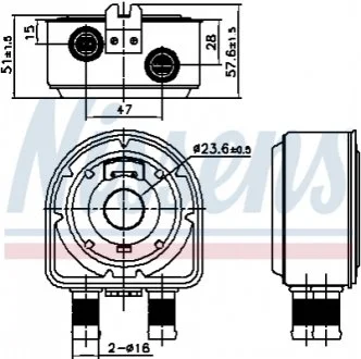 Радиатор масляный HYUNDAI SANTA FE (DM) (12-) (пр-во Nissens) NISSENS 91295
