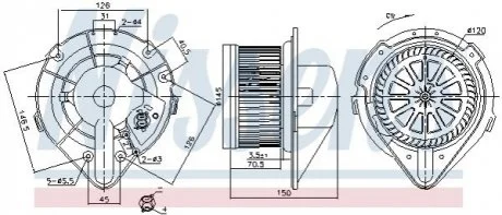 Вентилятор салона NISSENS 87798