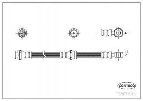 Шланг гальмівний CORTECO 19033016