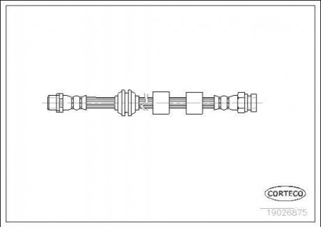 Шланг гальмівний CORTECO 19026875