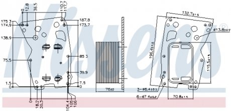 Радиатор масляный BMW F20/E90/F30/F32/F10 NISSENS 90902