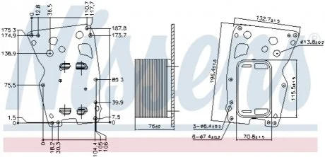 Радиатор масляный BMW F20/E90/F30/F32/F10 (пр-во Nissens) NISSENS 90902
