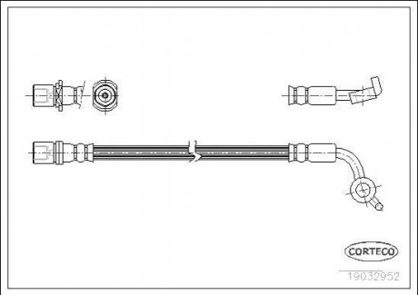 Шланг гальмівний CORTECO 19032952