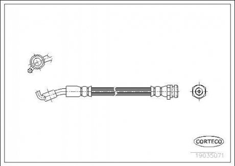 Шланг гальмівний CORTECO 19035071
