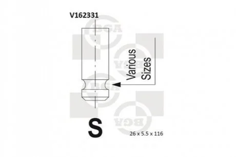 Клапан випускний BGA V162331