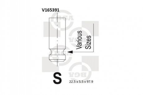 Клапан випускний BGA V165391