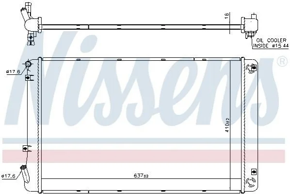 Радіатор двигуна NISSENS 606608 (фото 1)