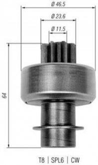 Бендикс стартера MAGNETI MARELLI 940113020336 (фото 1)