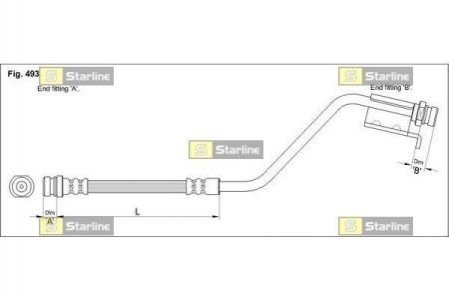 Шланг гальмівний STARLINE HAST1209